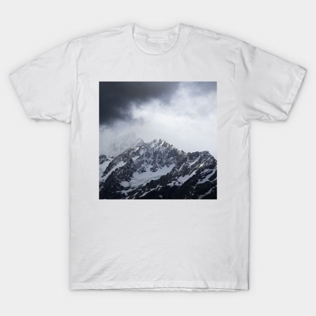 Still Mountains with Moody Clouds T-Shirt by Danny Wanders